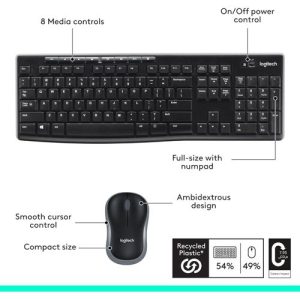Logitech MK270 Wireless Keyboard and Mouse Combo – 920-004509