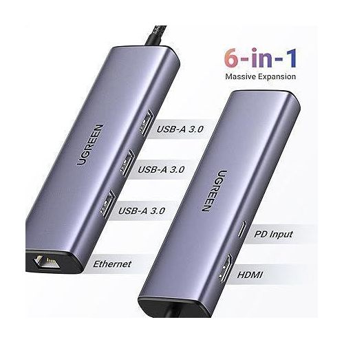 UGREEN 6-in-1 USB-C Multifunction Adapter – CM512