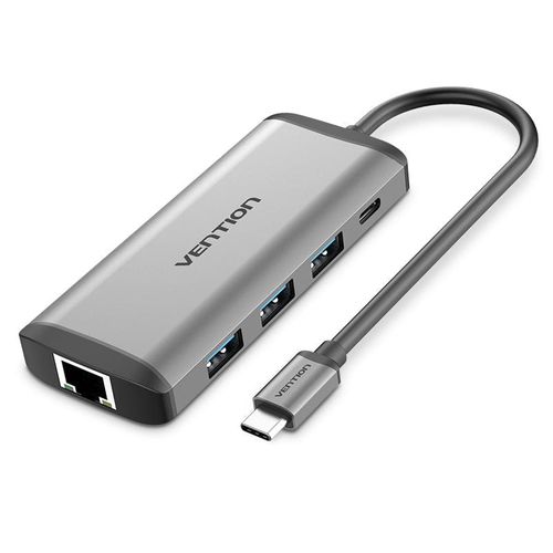 Vention USB-C 8-in-1 Dock Gray